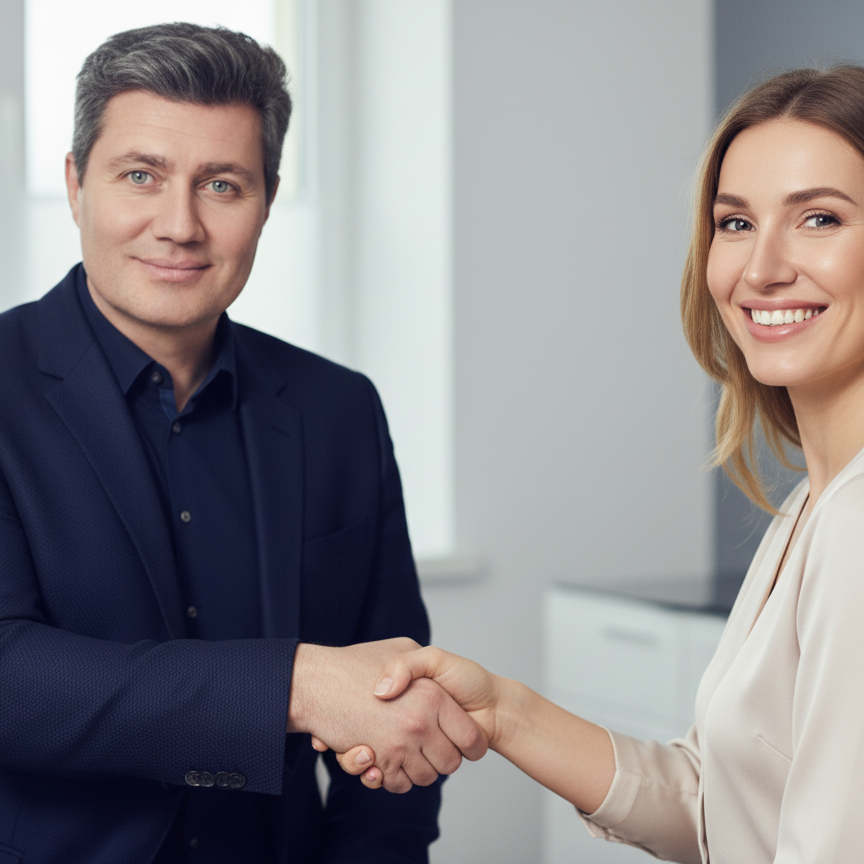 Dr. Jurk mit Patientin nach einer erfolgreichen Nasenkorrektur in Funktion und Ästhetik
