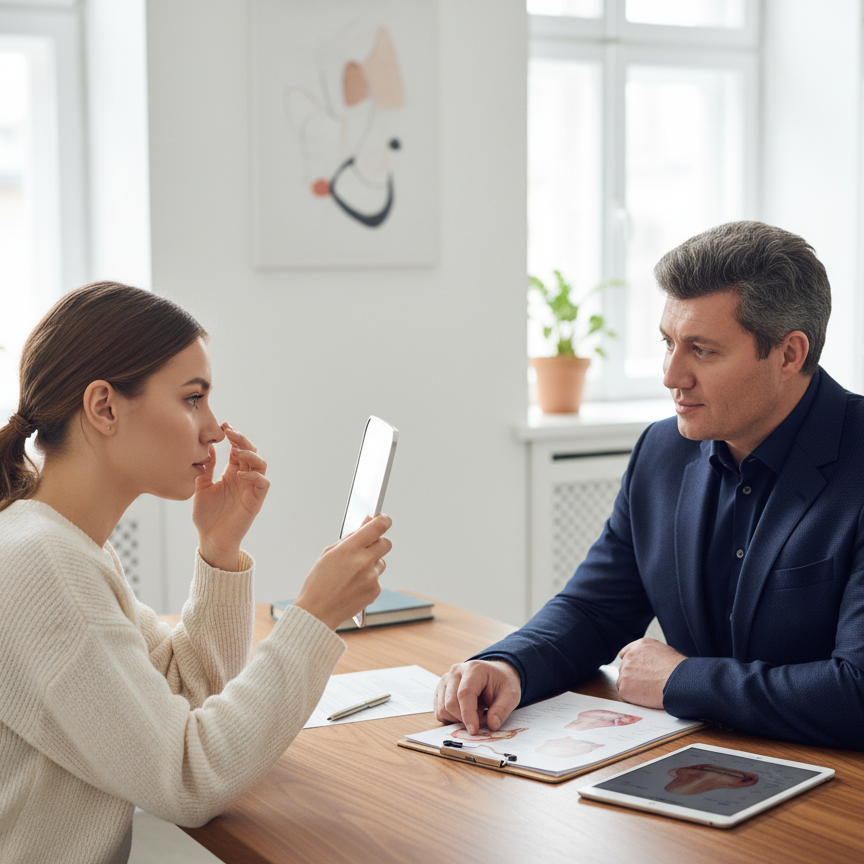 DR. Jurk - Hals-Nasen-Ohren Arzt, Ästhetische Chirurgie in München Beratung über eine funktionell-ästhetischen Nasenkorrektur von doppelqualifizierten Facharzt